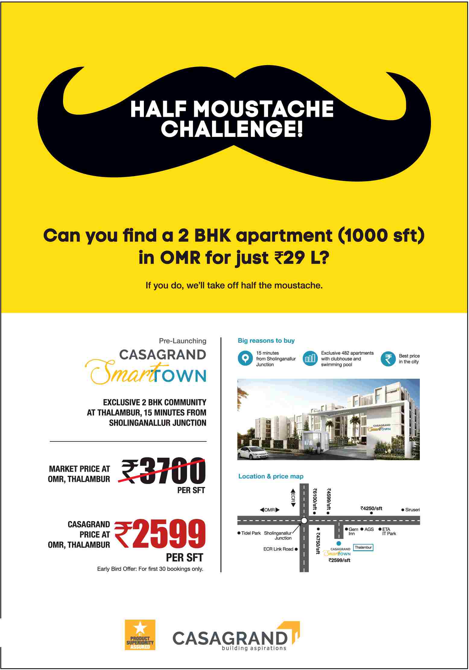 Get 2 BHK Just For Rs 29 Lakhs at Casagrand Smart Town, Chennai Update